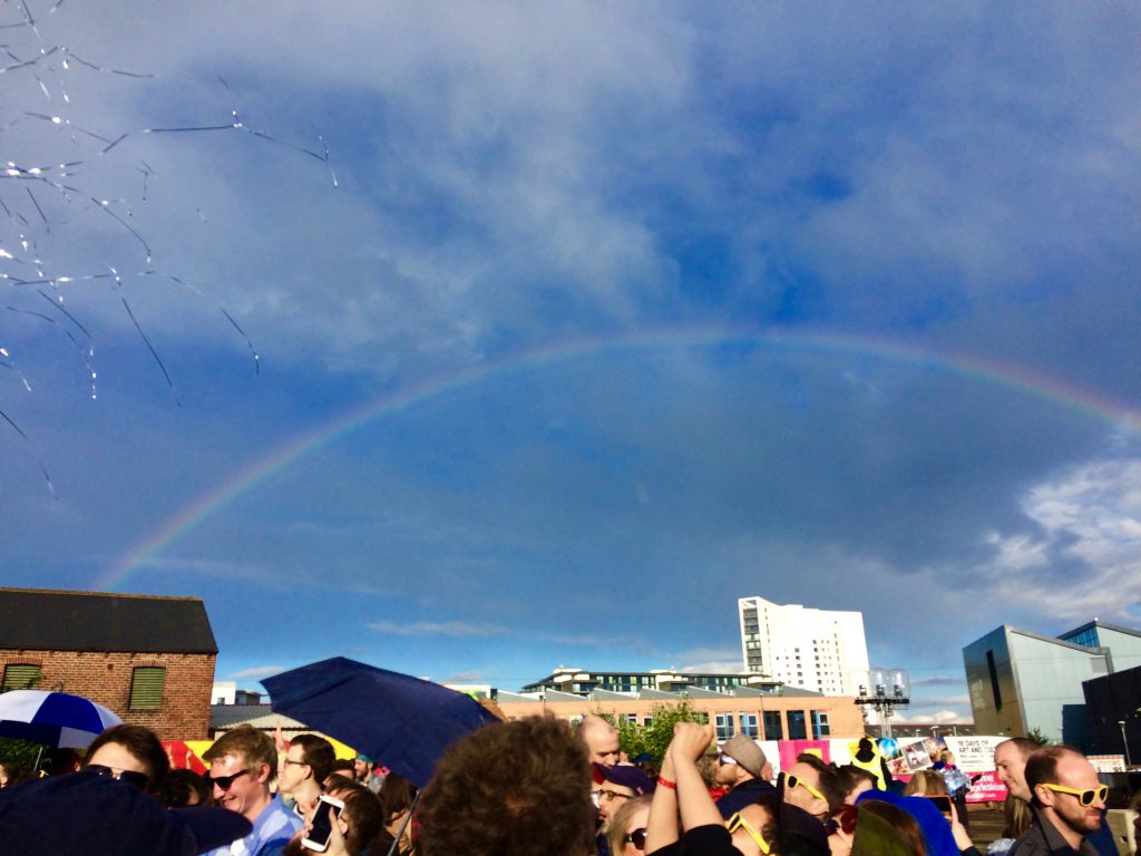 Rainbow and streamers