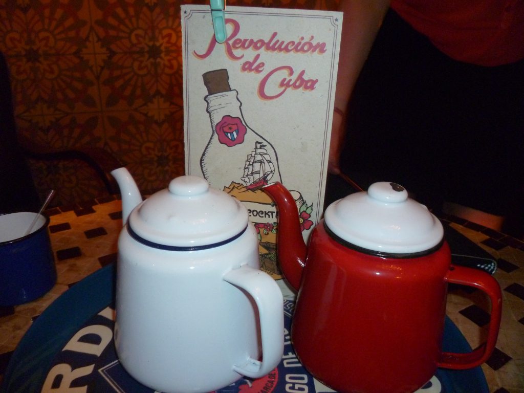 Two cocktail teapots